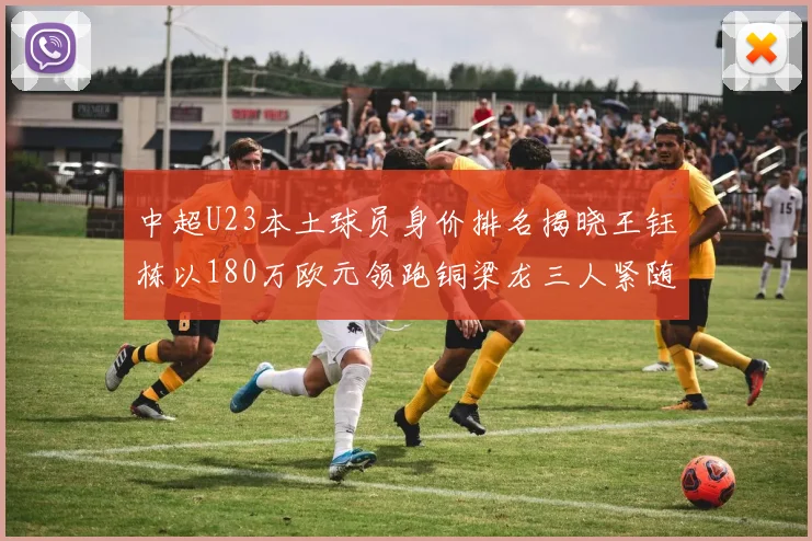 中超U23本土球员身价排名揭晓王钰栋以180万欧元领跑铜梁龙三人紧随其后